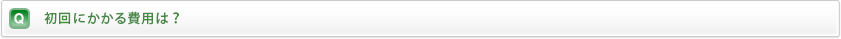 初回にかかる費用は？
